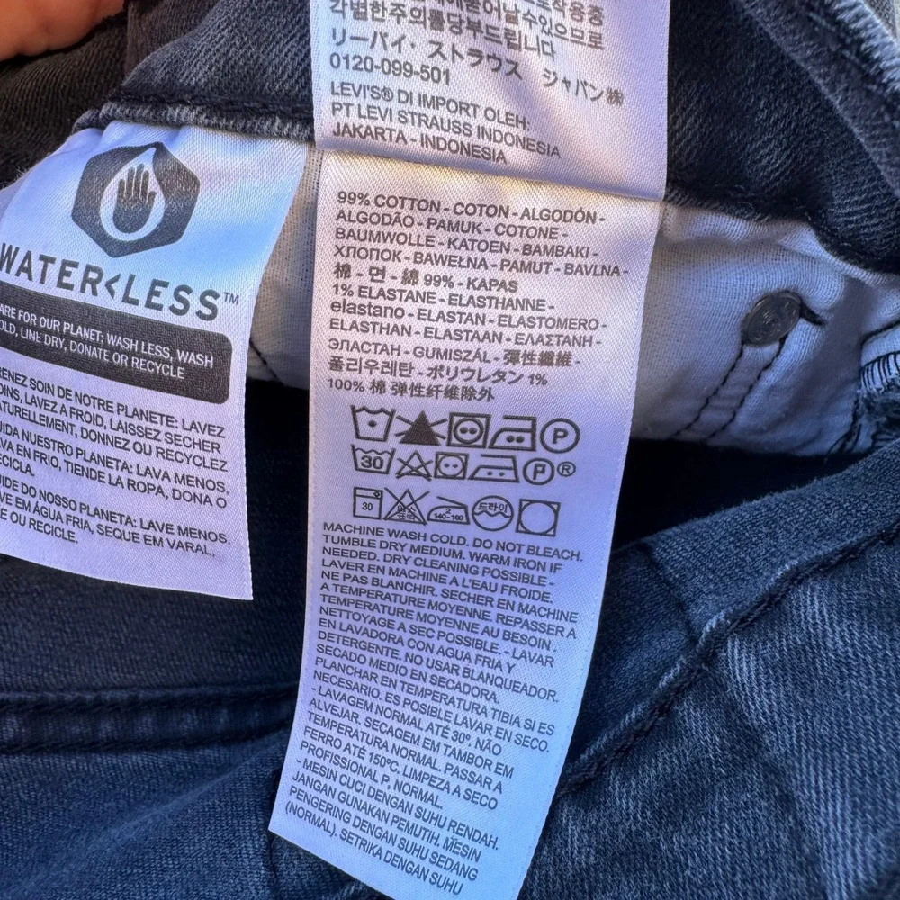Levi's 511 Slim Fit Jeans Mens 31x30 Grey Stretch Denim